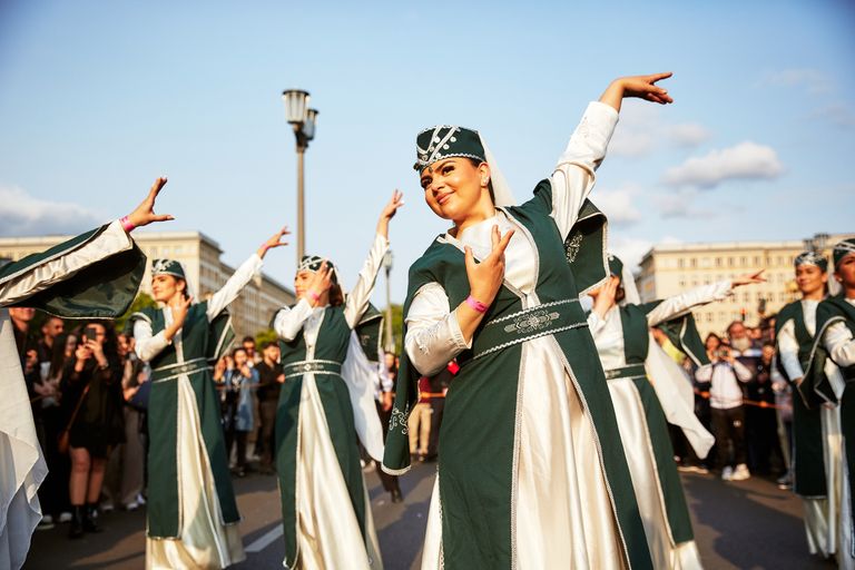 Teilnehmerinnen der Umzugsgruppe AJBB
